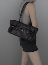 Bet Crack Leather Belt Shoulder Bag