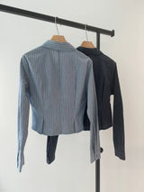 Ocean Cropped Shirt Strips - 2 colours
