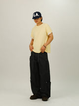 OS Washed Pocket Wide Pants