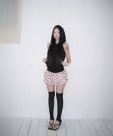 eyelet halter hoodie (3colors)
