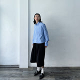 Boxy Cropped Striped Shirt