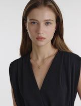 26SS★ Champagne Full Moon Silver Mary Bowl Necklace