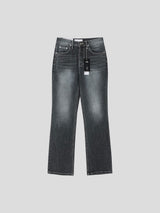 +5cm Grayish Blue Stone Bootcut Denim Pants (236)