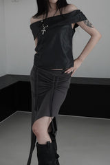 glow off shoulder top (2color)