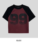 99 Raglan Cropped Knitwear Short-Sleeved