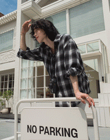 Amp デキチェックシャツ