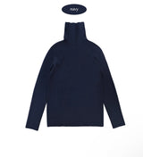 ハイネックニットトップ (Navy)