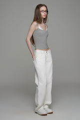 Sunday morning straight low jeans, Pure White