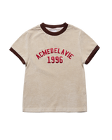 26SS WOMAN CLASSIC LOGO EMBROIDERY RINGER SHORT SLEEVE T-SHIRT