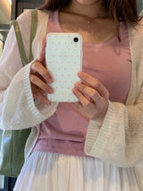 dot phonecase 半透明ドット柄ケース ベビーピンク