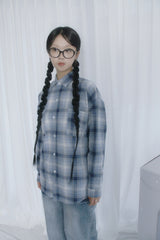 Checkered Over Fit Collar Shirt
