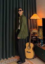 [ VIR Style Original ] China Collar Pleated Jacket 2COLOR