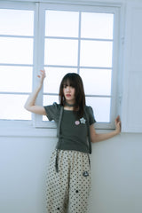 choker badge tee(gray)