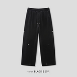 [Unisex] ベルベットミンクリベットバンディングパンツ