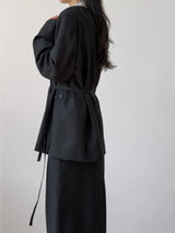 Dawson Slit Collarless Over Fit Jacket