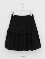 Myopni Corduroy Balloon Midi Skirt