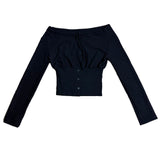 Off shoulder button T
