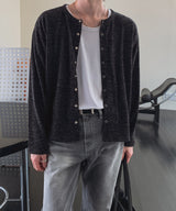 Nova Crop Heathered Round Cardigan
