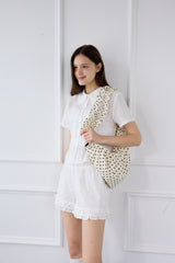 SWEETIE COLLAR HALF BLOUSE