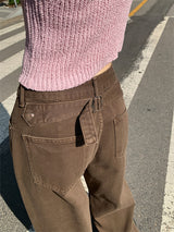 POINT BACK CLIP WIDE PANTS (3C)