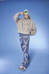 【数量限定】[unisex] heart denim pants (black) 