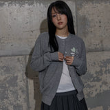 CLOVER PATCHWORK CARDIGAN (GRAY) F25ZA008