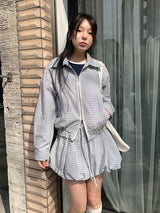 ライトチェックブルゾン (2C)