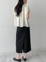 Tulip Tie Short Sleeve Blouse