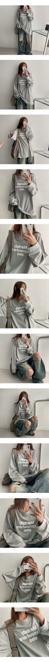 メルトンレタリング長袖Tシャツ