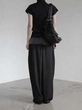 Mode Half-Neck Trench Blouse