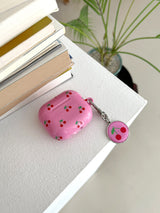 cherry epoxy keyring(pink)