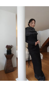 vase knit wrap skirt (2C)