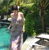 lailia off-floral pin frill long ops
