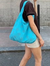 aqua blue dot bag