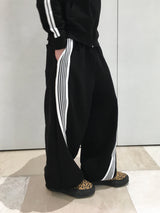 バントダイアゴナルトラックワイドスウェットパンツ 3C