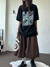 Hip Tone Side Big Snail Balloon Bermuda Shorts 4color