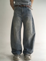 stripe curved denim(2colors)