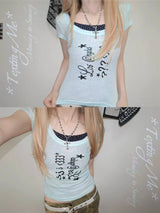 Mint Green Co-Ord Set: Relaxed Tee & Sleeveless Cami