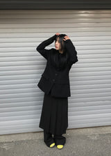  PLEATS WRAP BUTTON SKIRT