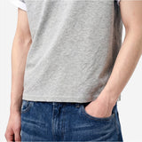 ロールスリーブクロップド半袖Tシャツ メランジ