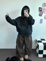 TERRY SHEEP🐑☁🤎HOODIE CARDIGAN JACKET 🤎💛🖤3COLOR