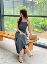 Shua Twist Wrap Bustier Long One Piece