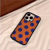 【MADE】Sizzling dot Brown iPhone case [Glossy Glass/Magsafe]