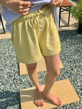 summer button shorts