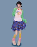 matilda blue check skirt (속바지)