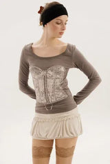 Silhouette tee - charcoal