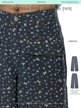 BETWEENAND Women's loose casual pants for autumn, with a floral print that lengthens the legs and helps to slim the figure