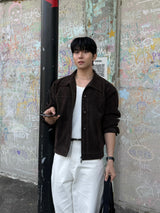 Mer crop suede jacket