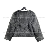 Casey No Collar Fur Jacket