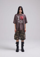 I YOU Tシャツ (ブラウン)
